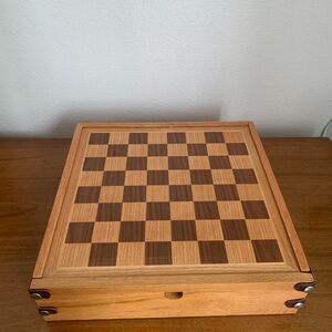 Wooden Backgammon and Checkers Set